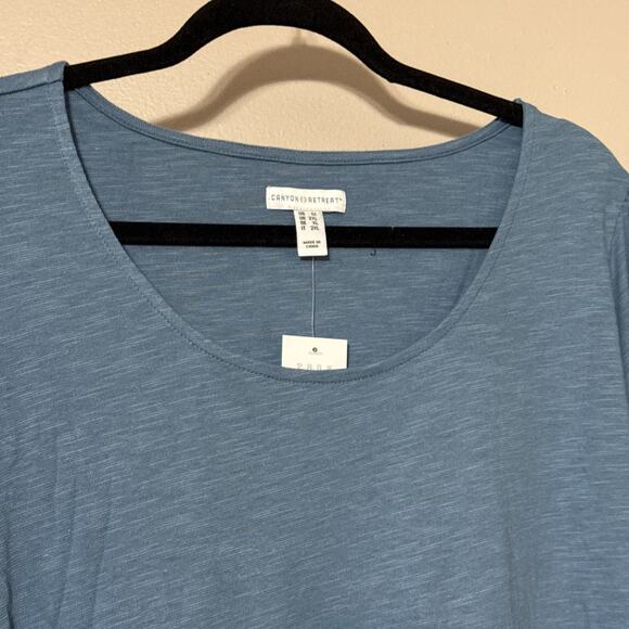 Denim & Co Canyon Retreat Womens Dress Midi Blue Size 1X New - Picture 4 of 7